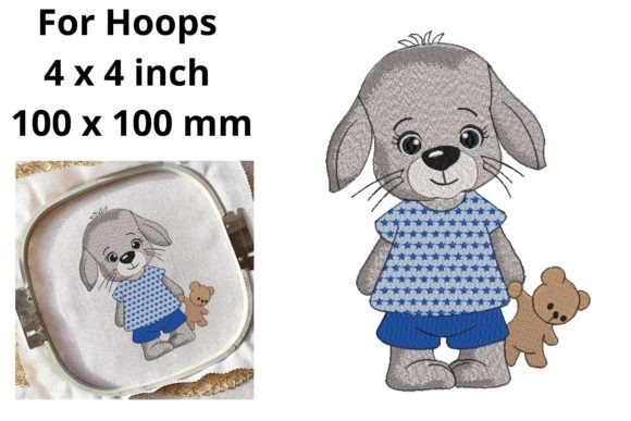 Baby Bunny Boy with Teddy Bear Embroidery Review