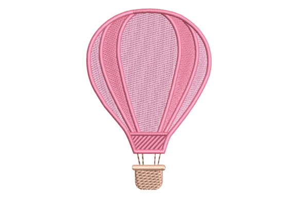 Cute Pink Hot Air Balloon Embroidery Design Review