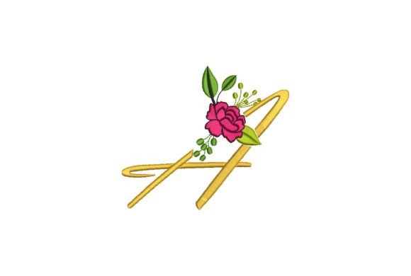 Letter a with Rose Embroidery Review