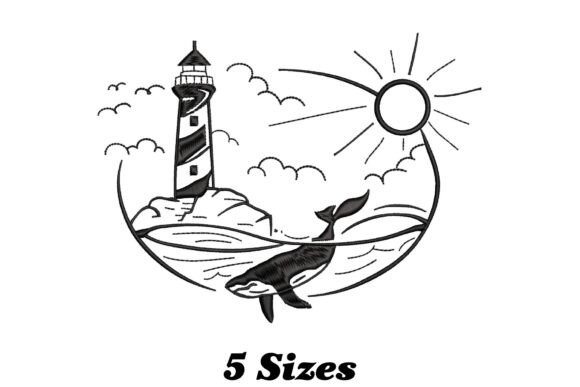 Lighthouse Whale Embroidery Review