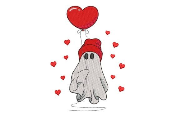 Love Cute Valentine Ghost Embroidery Review