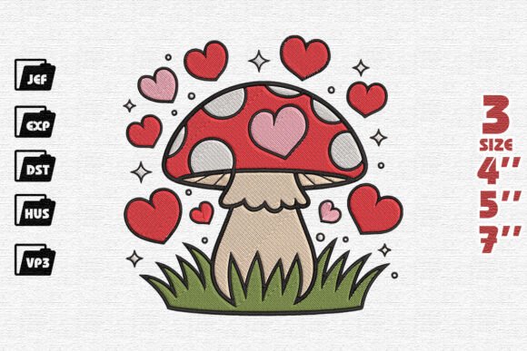 Mushroom Valentine Embroidery Review